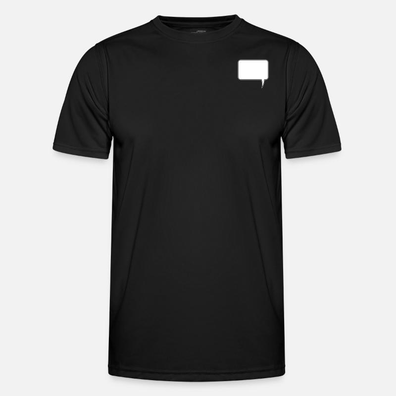 Speech bubble rectangle design - Men's Functional T-Shirt - black