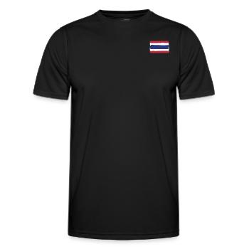 Thailand Flagge used look - Männer Funktions-T-Shirt - Schwarz - Vorne - AI Model Male 178 dark (178cm)