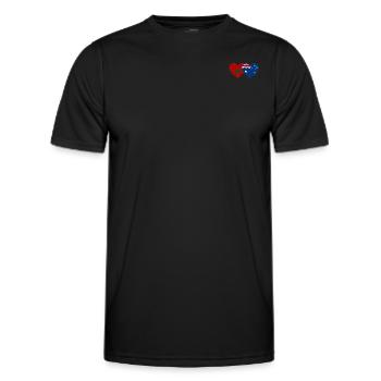 Marokko Australien Flagge Herz - Männer Funktions-T-Shirt - Schwarz - Vorne - AI Model Male 178 dark (178cm)