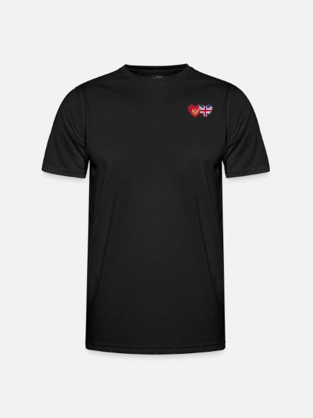 Montenegro England Flag - Men's Functional T-Shirt - black
