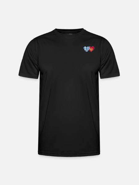 Greece Montenegro flag - Men's Functional T-Shirt - black