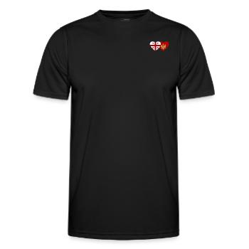 Georgien Montenegro Flagge - Männer Funktions-T-Shirt - Schwarz - Vorne - AI Model Male 178 dark (178cm)