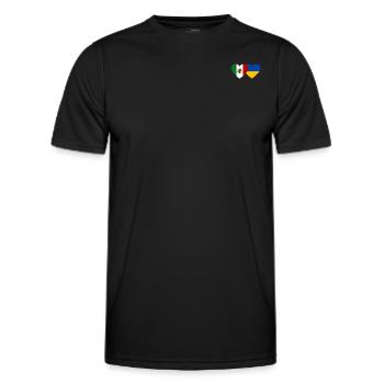 Mexico Ukraine Flag Heart - Men's Functional T-Shirt - black - Front - AI Model Male 178 dark (178cm)