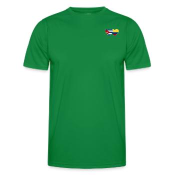 Cuba Colombie Drapeau Coeur - T-shirt sport Homme - vert - Devant - AI Model Male 178 dark (178cm)