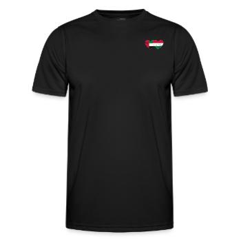 Vereinigte Arabische Emirate Ungarn Herz - Männer Funktions-T-Shirt - Schwarz - Vorne - AI Model Male 178 dark (178cm)