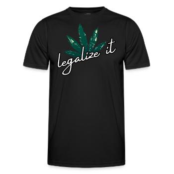 Légaliser la marijuana Cannabis Weed Ganja Mary Jane - T-shirt sport Homme - noir - Devant - AI Model Male 178 dark (178cm)