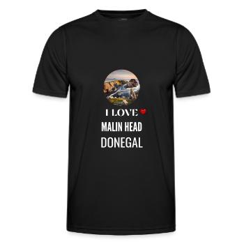 J’aime Malin Head Donegal Irlande - T-shirt sport Homme - noir - Devant - AI Model Male 178 dark (178cm)