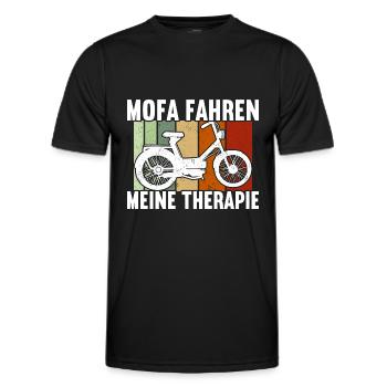 Mofa Moped Rollerfahrer Roller - Männer Funktions-T-Shirt - Schwarz - Vorne - AI Model Male 178 dark (178cm)