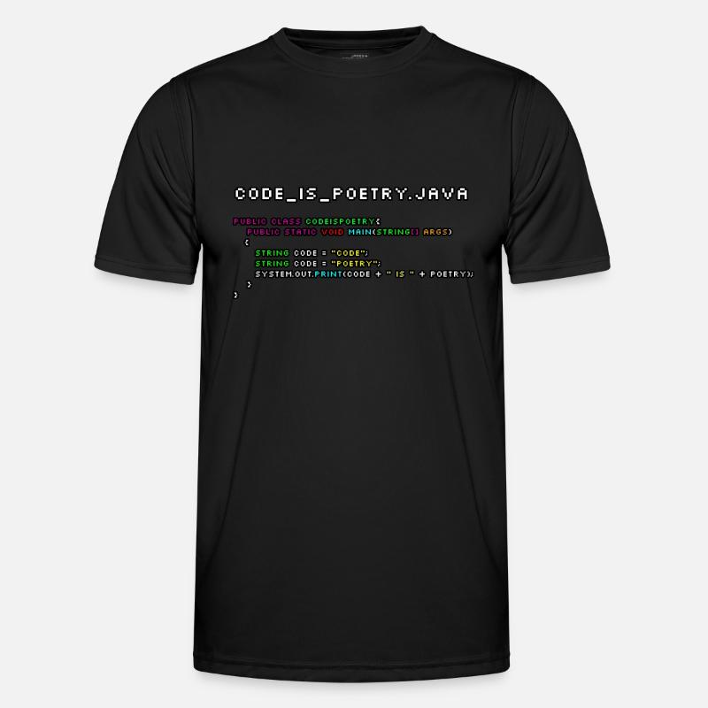 Code is poetry.java Men's Functional T-Shirt