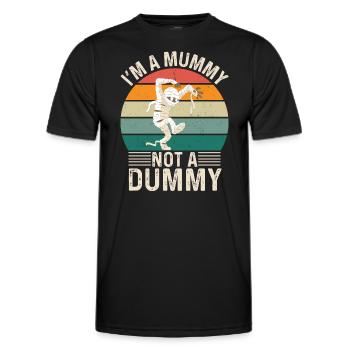 Je suis une momie, pas un mannequin - Funny Mummy - T-shirt sport Homme - noir - Devant - AI Model Male 178 dark (178cm)