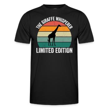 The Giraffe Whisperer - Männer Funktions-T-Shirt - Schwarz - Vorne - AI Model Male 178 dark (178cm)