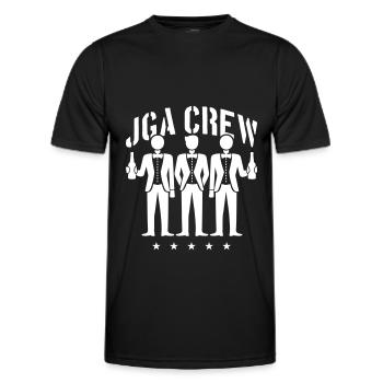 Enterrement de vie de garçon Crew Enterrement de vie de garçon - T-shirt sport Homme - noir - Devant - AI Model Male 178 dark (178cm)