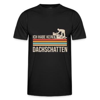Witziger Dachdecker Spruch Retro Vintage - Männer Funktions-T-Shirt - Schwarz - Vorne - AI Model Male 178 dark (178cm)