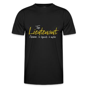 The lieutenant l'homme la légende le mythe - T-shirt sport Homme - noir - Devant - AI Model Male 178 dark (178cm)