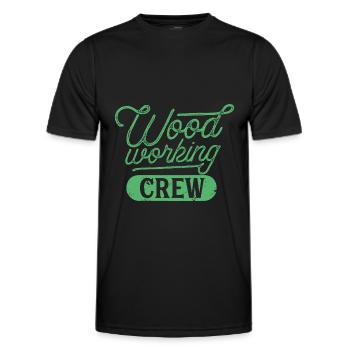 Woodworkers Team Forestworkers Woodcutter - Men's Functional T-Shirt - black - Front - AI Model Male 178 dark (178cm)