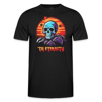 Ewiger Totenkopf: Bis in alle Ewigkeit - Männer Funktions-T-Shirt - Schwarz - Vorne - AI Model Male 178 dark (178cm)