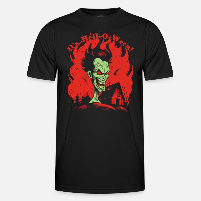 It's Hell-o-Ween - Men's Functional T-Shirt - black