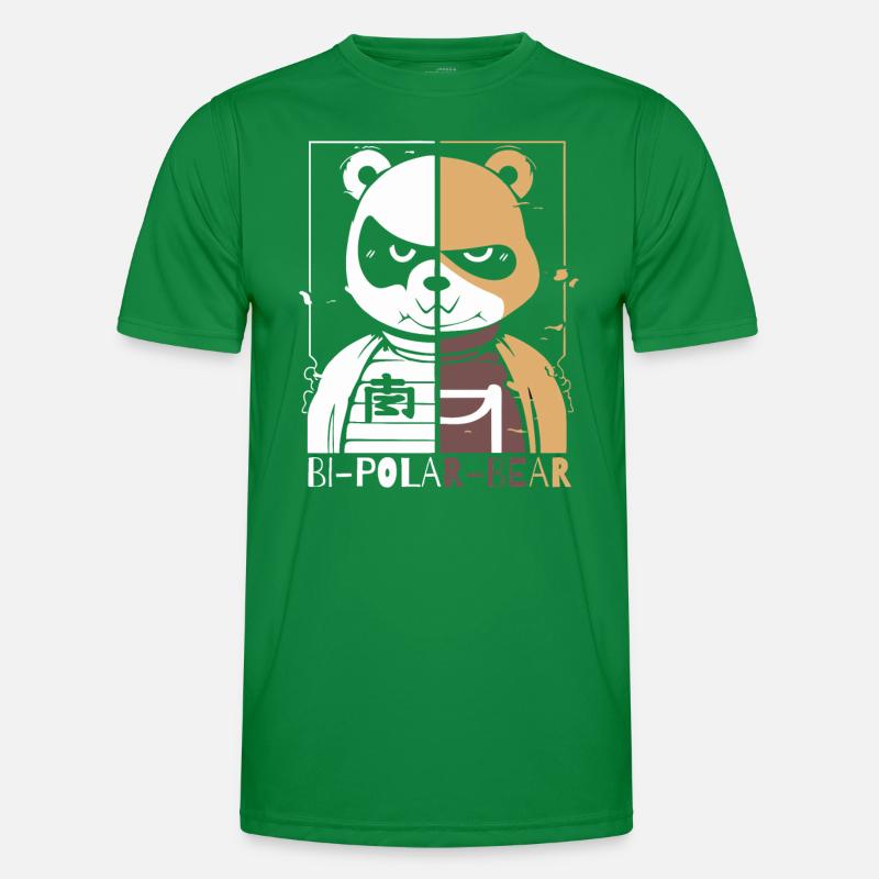 Bipolarer Polar Bär oder Eisbär Männer Funktions-T-Shirt