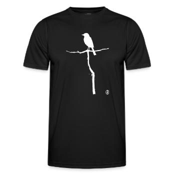 Vogel auf einem Ast - Männer Funktions-T-Shirt - Schwarz - Vorne - AI Model Male 178 dark (178cm)
