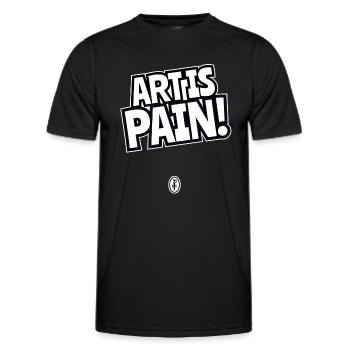 Kunst ist Schmerz - Männer Funktions-T-Shirt - Schwarz - Vorne - AI Model Male 178 dark (178cm)