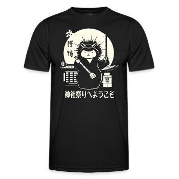 Welcome Shrine Festival: Japanese - Men's Functional T-Shirt - black - Front - AI Model Male 178 dark (178cm)