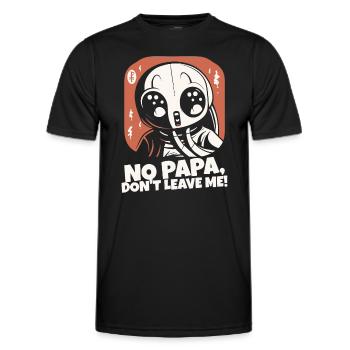 Papa, verlass mich nicht - Männer Funktions-T-Shirt - Schwarz - Vorne - AI Model Male 178 dark (178cm)