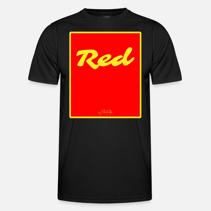 Rot Männer Funktions-T-Shirt