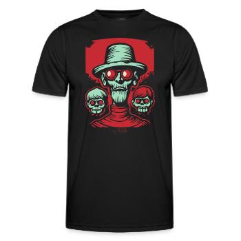 Extracteur de décapage d'horreur : le maître des zombies - T-shirt sport Homme - noir - Devant - AI Model Male 178 dark (178cm)