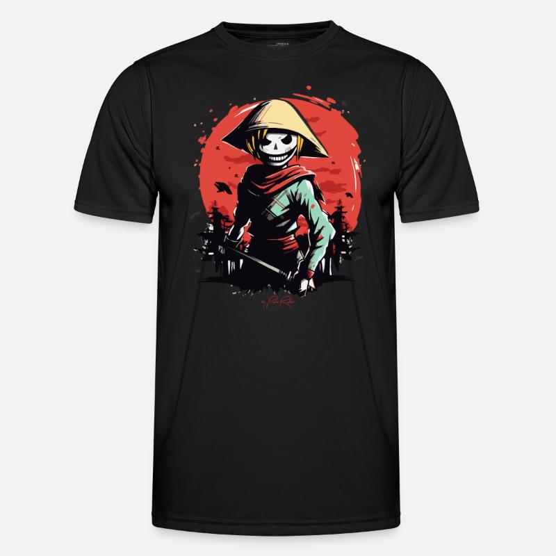 Slender Rice Farmer Zombie Samurai Men's Functional T-Shirt