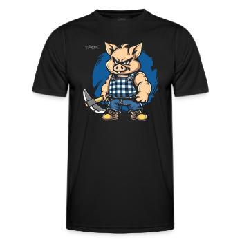 Stolzer Handwerker: Stolz der Arbeiterklasse - Männer Funktions-T-Shirt - Schwarz - Vorne - AI Model Male 178 dark (178cm)