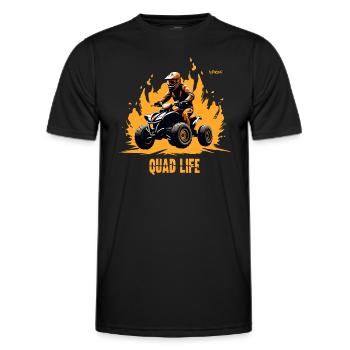 Quad Life: Motorrad Motocross - Männer Funktions-T-Shirt - Schwarz - Vorne - AI Model Male 178 dark (178cm)