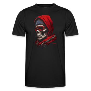 Hop Hop Rap Skull - Men's Functional T-Shirt - black - Front - AI Model Male 178 dark (178cm)