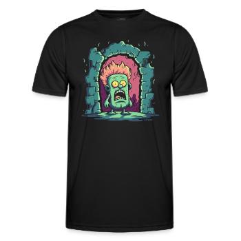 Kleiner Verlies Mann - Männer Funktions-T-Shirt - Schwarz - Vorne - AI Model Male 178 dark (178cm)