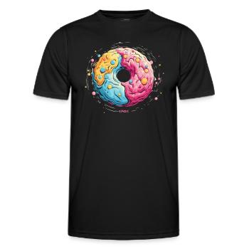 Une galaxie de beignets - T-shirt sport Homme - noir - Devant - AI Model Male 178 dark (178cm)