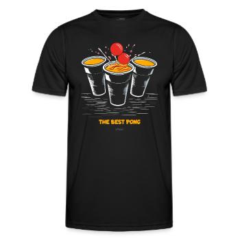 Le meilleur pong est le beer pong - T-shirt sport Homme - noir - Devant - AI Model Male 178 dark (178cm)