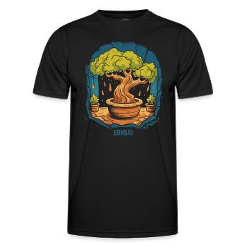 Bonsai - Männer Funktions-T-Shirt - Schwarz - Vorne - AI Model Male 178 dark (178cm)