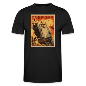 Parodie de magiciens japonais : Magical Fantasy - T-shirt sport Homme - noir - Devant - AI Model Male 178 dark (178cm)