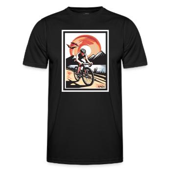 The loneliness of the racing cyclist - Men's Functional T-Shirt - black - Front - AI Model Male 178 dark (178cm)