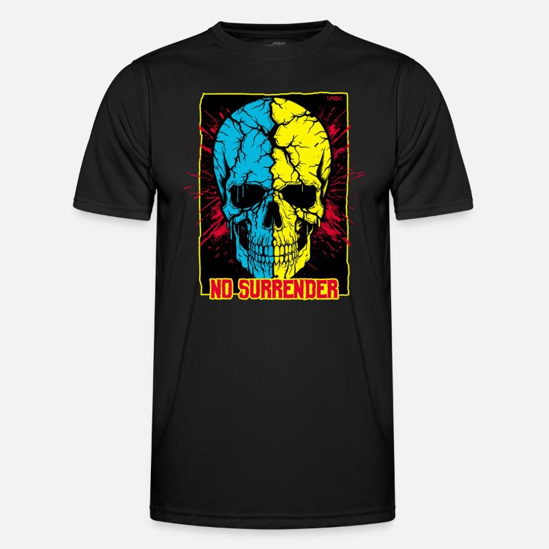 The Shattered Skull, No Surrender - Men's Functional T-Shirt - black