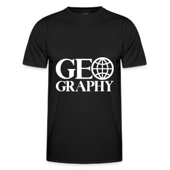 Geographer Map Geography Geography - Men's Functional T-Shirt - black - Front - AI Model Male 178 dark (178cm)