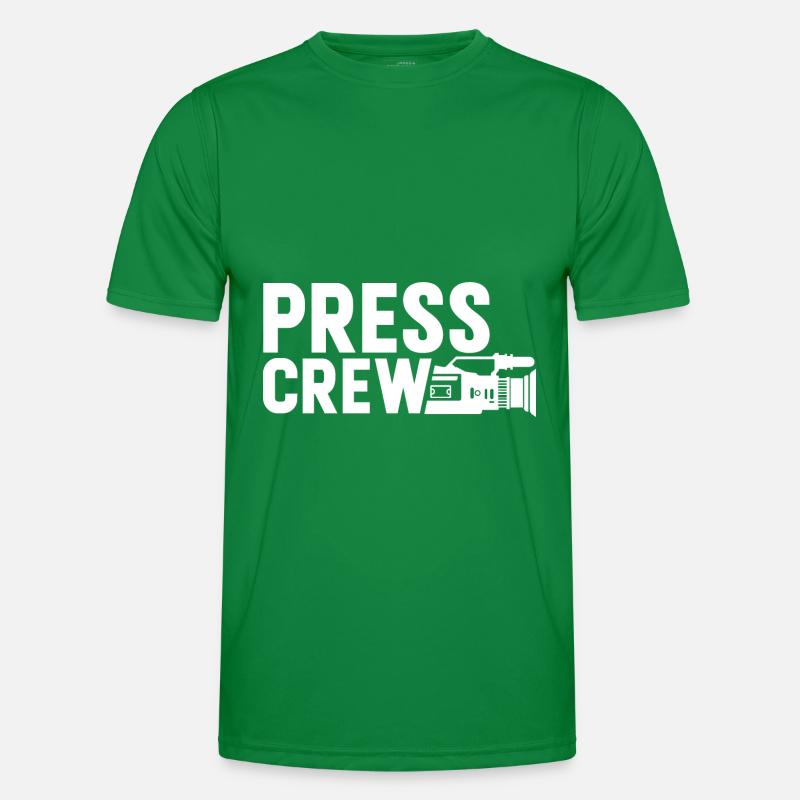 Presse Mannschaft Medien Reporter Journalist Männer Funktions-T-Shirt