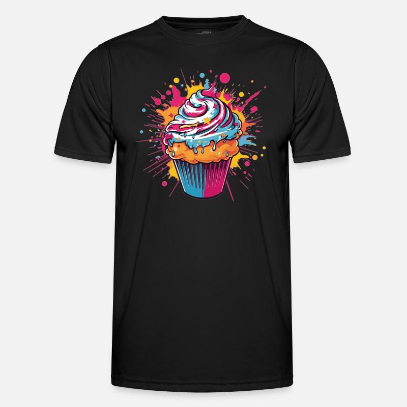 Color Explosion Cupcake T-shirt sport Homme