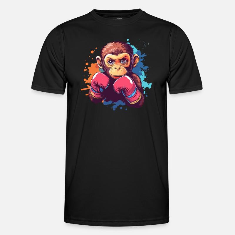 Boxing Monkey - Men's Functional T-Shirt - black