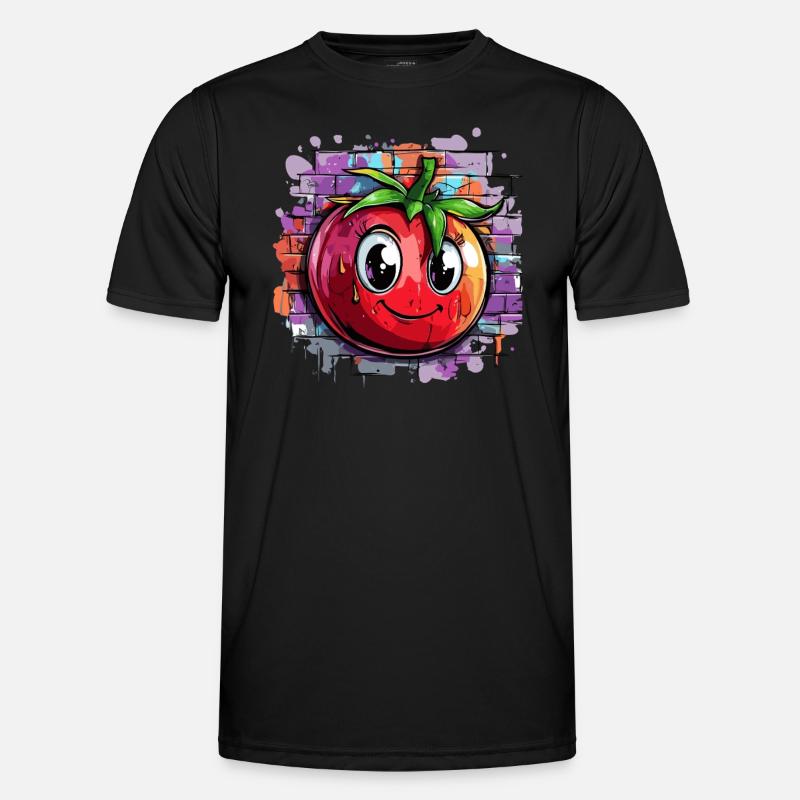 Tomate devant un mur de graffitis T-shirt sport Homme