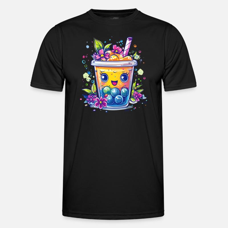Fruchtiger Bubble Tea Männer Funktions-T-Shirt