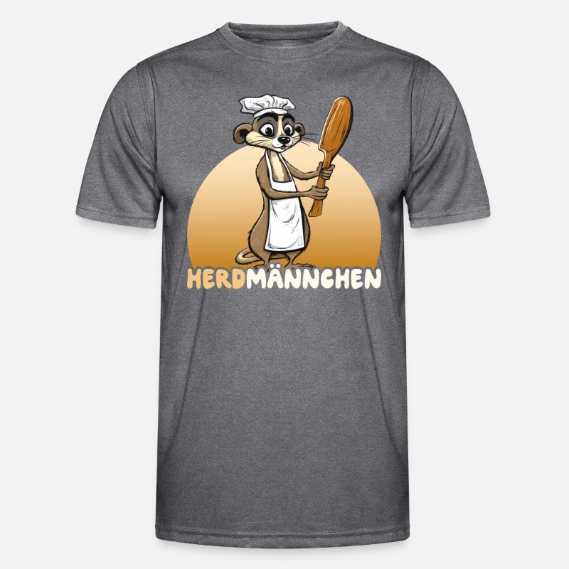 Herdmännchen Erdmännchen Koch Männer Funktions-T-Shirt