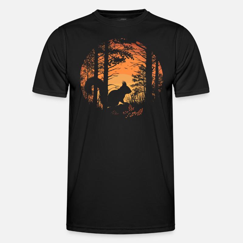 Eichhörnchen Wald Baumhörnchen Hörnchen Männer Funktions-T-Shirt