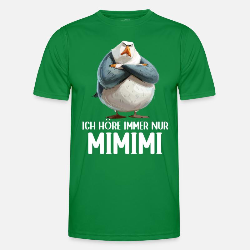 Möwe Seevogel Ich höre immer nur Mimimi Männer Funktions-T-Shirt