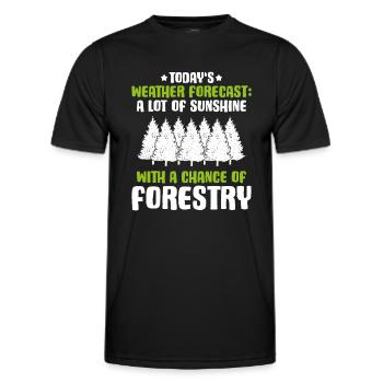 Forestier Forestier Forestier Forestier Ouvrier forestier Forêt - T-shirt sport Homme - noir - Devant - AI Model Male 178 dark (178cm)