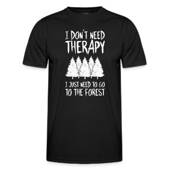 Forestier Forestier Forestier Forestier Ouvrier forestier Forêt - T-shirt sport Homme - noir - Devant - AI Model Male 178 dark (178cm)